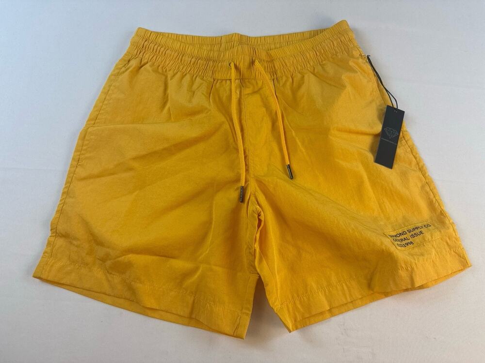 Diamond Supply Co Swim Shorts Small 30 Yellow